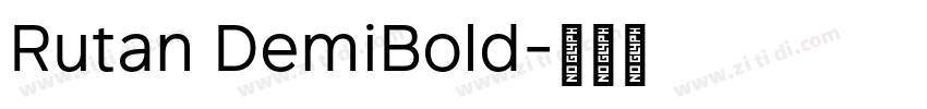 Rutan DemiBold字体转换